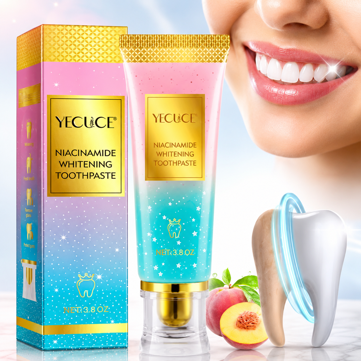 YECUCE - Dentifrice blanchissant à la niacinamide