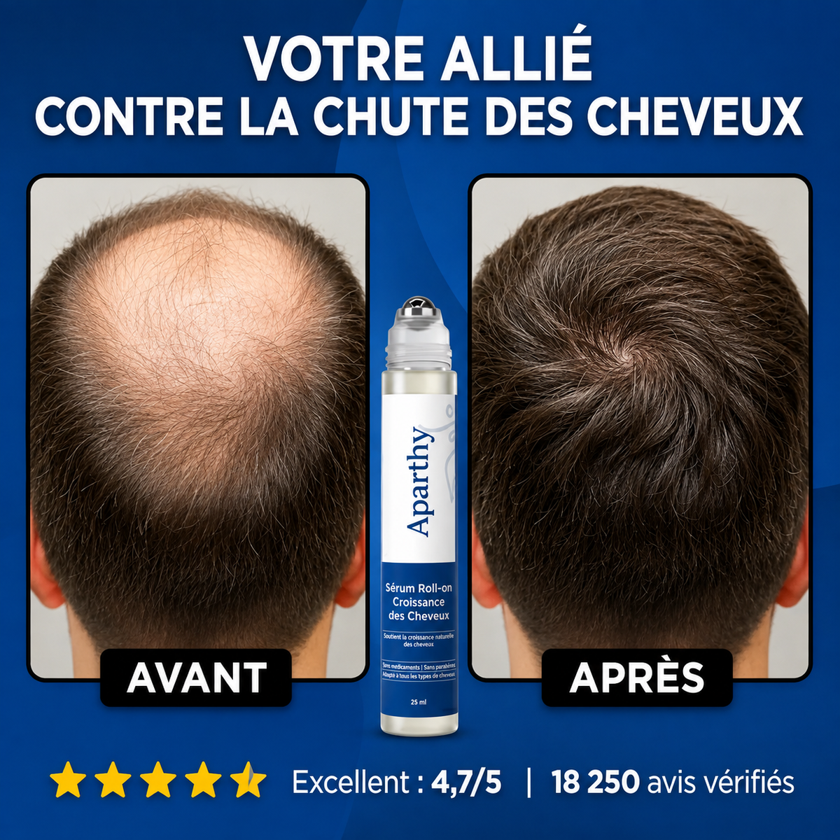 APARTHY — Sérum Roll-On pour la Densité des Cheveux
